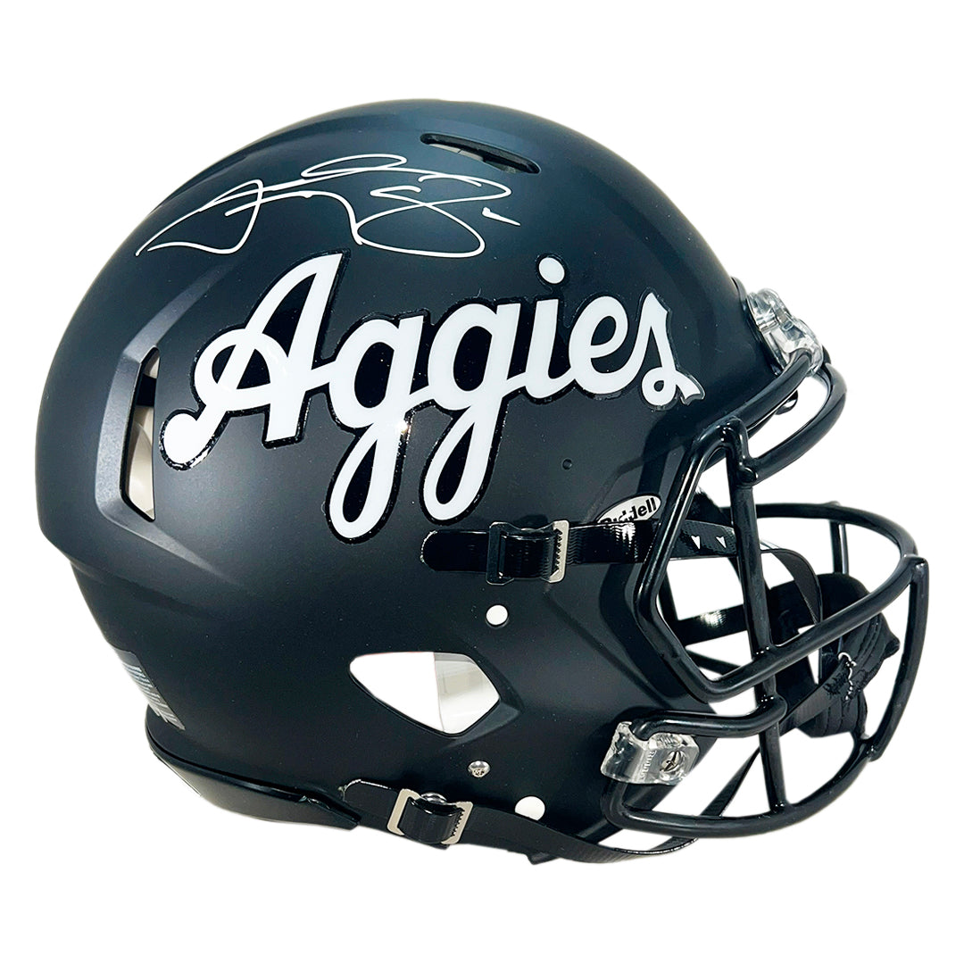 Johnny Manziel Signed Texas A&M Aggies Authentic Speed Full-Size Football Helmet (Beckett)