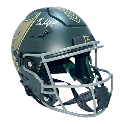 Baker Mayfield Signed Tampa Bay Buccaneers Salute 2025 SpeedFlex Full-Size Football Helmet (Beckett)