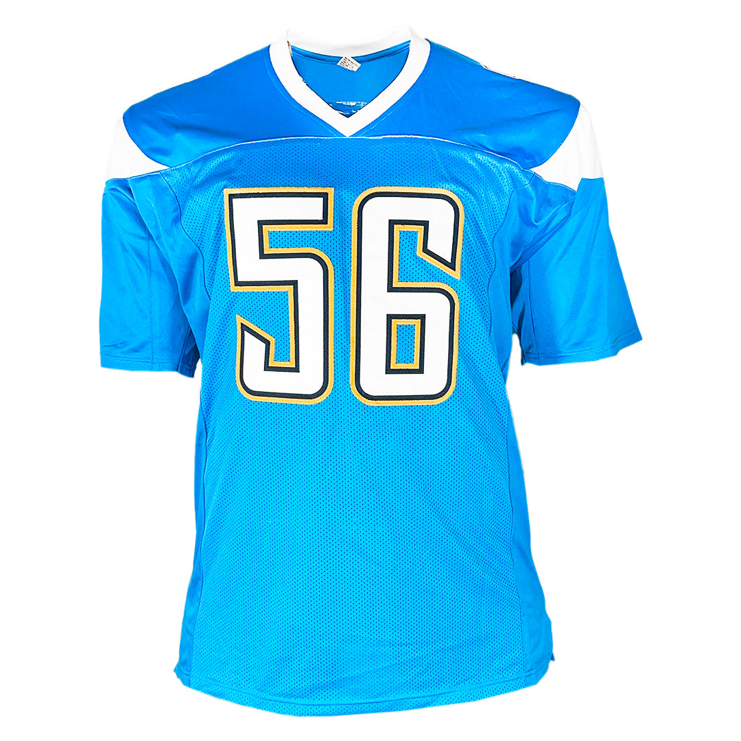 Shawne Merriman Signed San Diego Light Blue Alt Football Jersey (JSA)