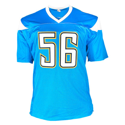 Shawne Merriman Signed San Diego Light Blue Alt Football Jersey (JSA)