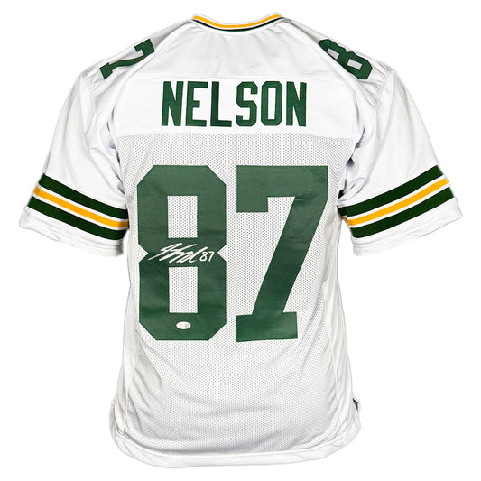 Jordy Nelson Signed Green Bay White Football Jersey (JSA)