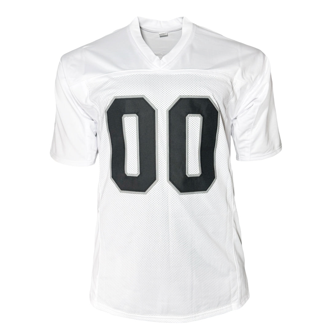 Jim Otto Signed HOF 1980 Inscription Oakland White Football Jersey (JSA)