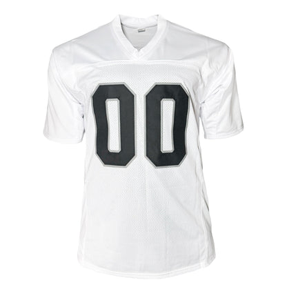 Jim Otto Signed HOF 1980 Inscription Oakland White Football Jersey (JSA)