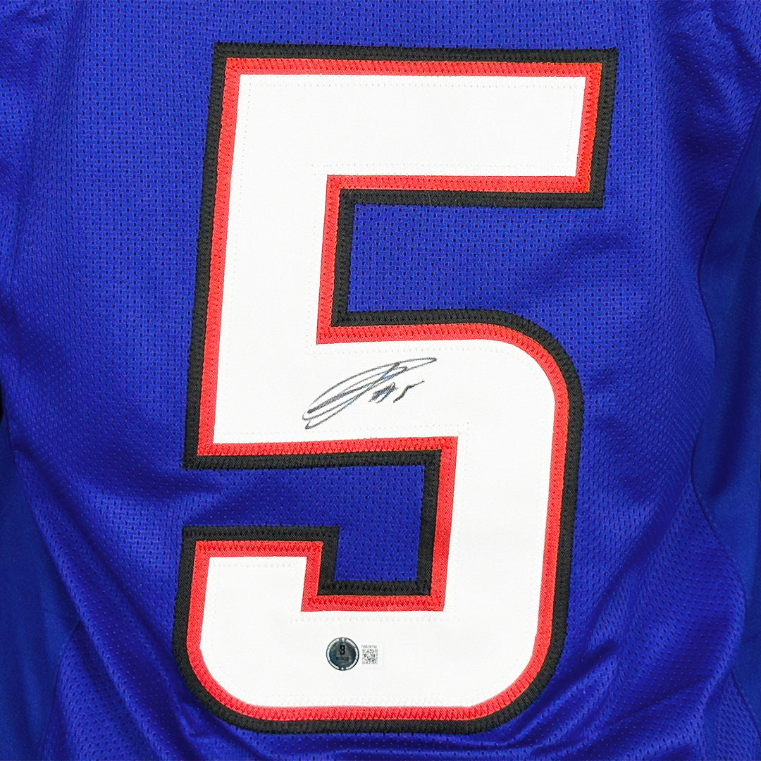 Josh Palmer Signed Buffalo Blue Football Jersey (Beckett)