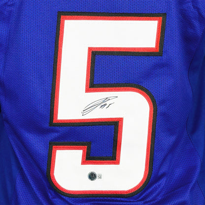 Josh Palmer Signed Buffalo Blue Football Jersey (Beckett)