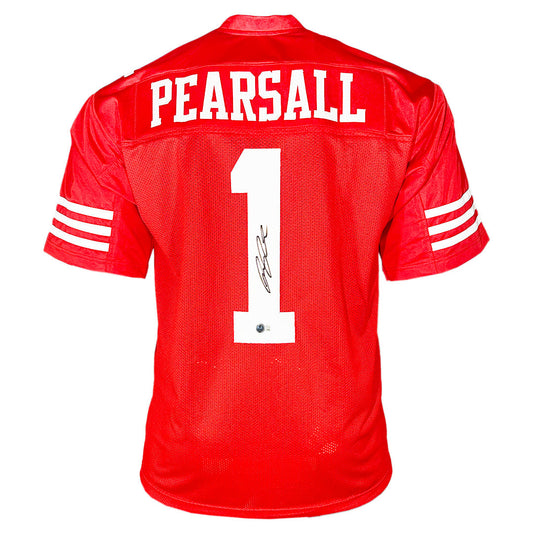 Ricky Pearsall Signed San Francisco Red Football Jersey (Beckett)
