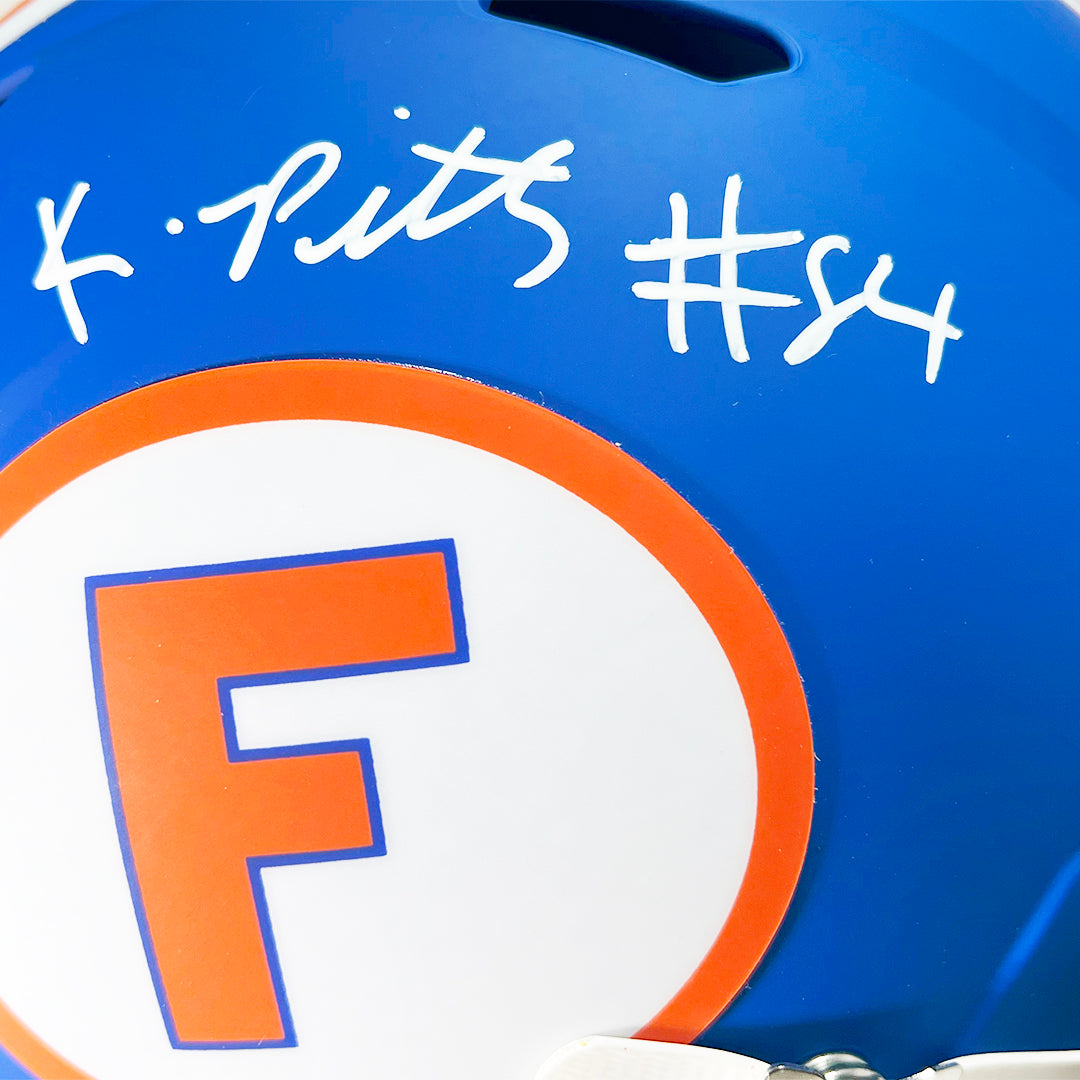 Kyle Pitts Signed Florida Gators Blue Speed Full-Size Replica Football Helmet (Beckett)