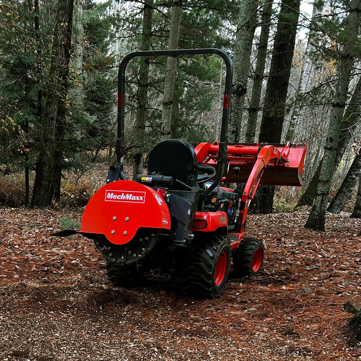 3-Point Hitch PTO Stump Grinder with 34 Carbide Teeth (PTO Shaft Included with Slip Clutch),  for 15-45HP Tractor; SG24