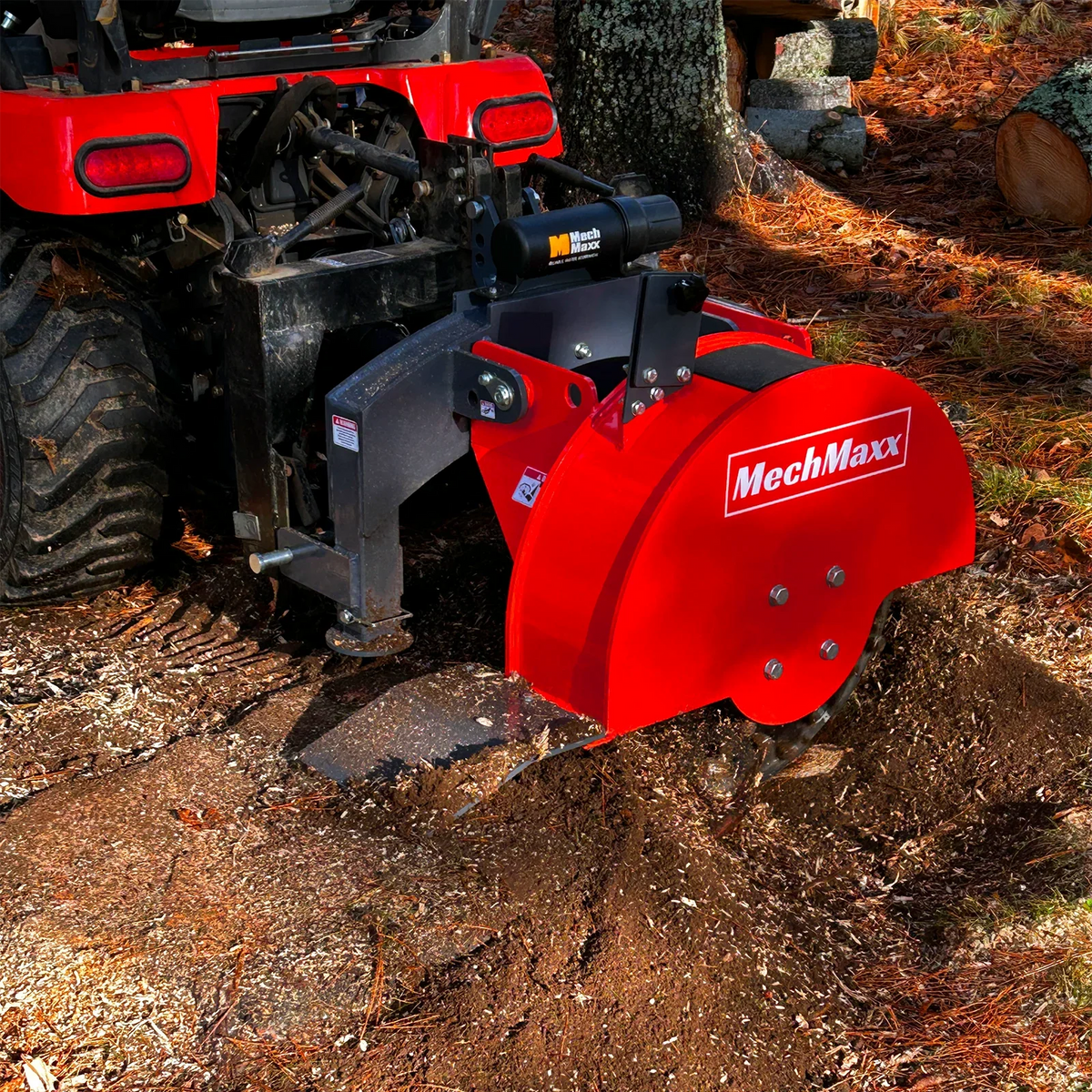 3-Point Hitch PTO Stump Grinder with 34 Carbide Teeth (PTO Shaft Included with Slip Clutch),  for 15-45HP Tractor,  SG24