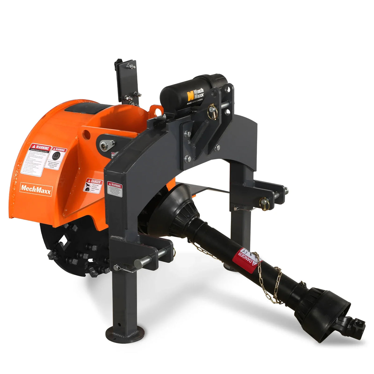3-Point Hitch PTO Stump Grinder with 34 Carbide Teeth (PTO Shaft Included with Slip Clutch),  for 15-45HP Tractor,  SG24