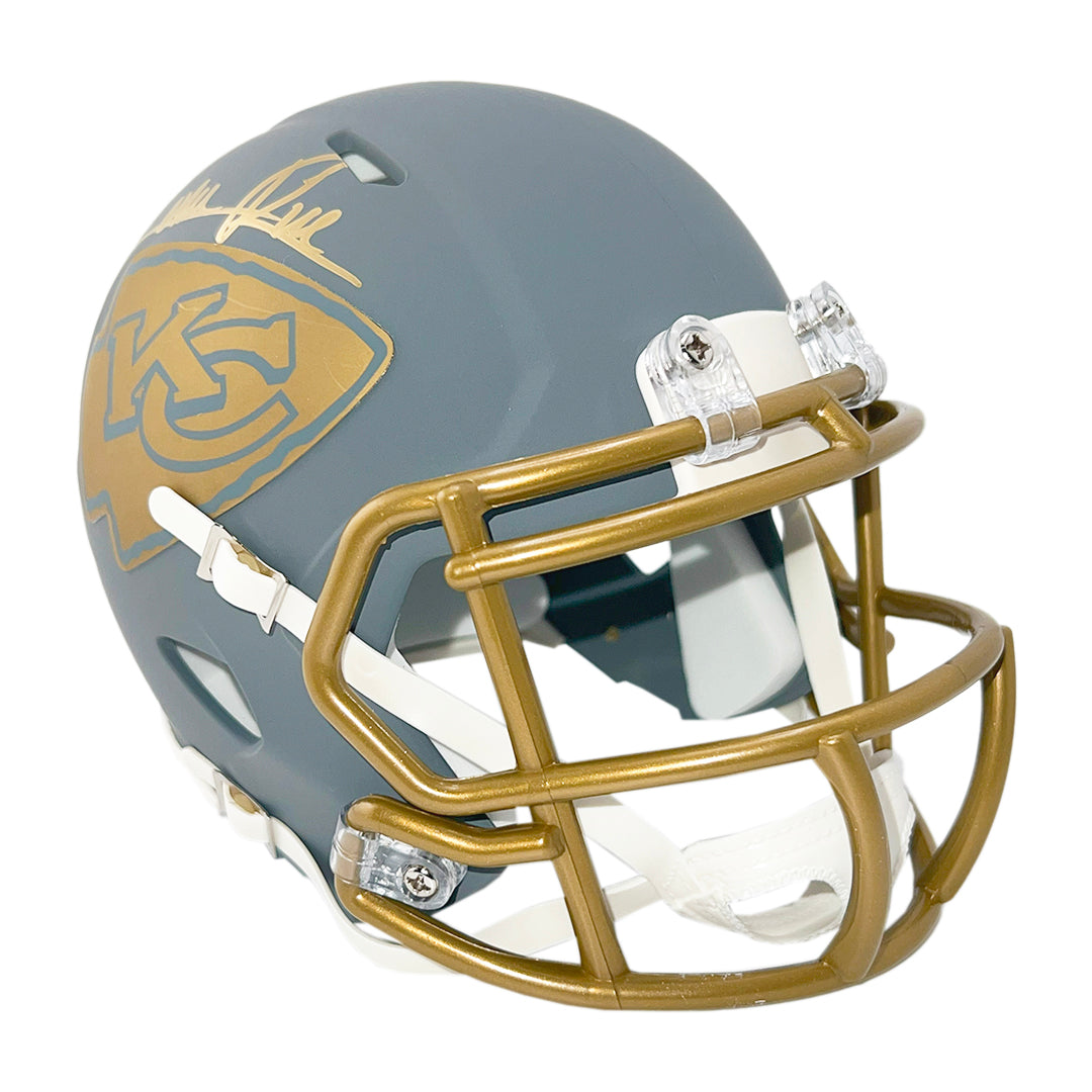 Rashee Rice Signed Kansas City Chiefs Slate Alternate Speed Mini Football Helmet (JSA)