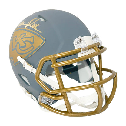 Rashee Rice Signed Kansas City Chiefs Slate Alternate Speed Mini Football Helmet (JSA)