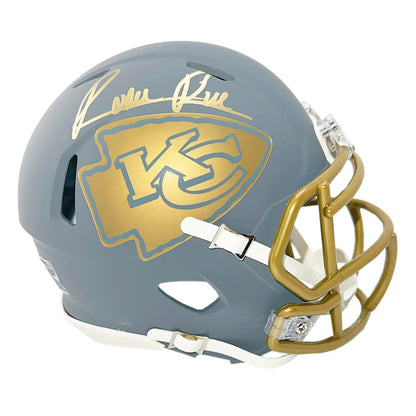Rashee Rice Signed Kansas City Chiefs Slate Alternate Speed Mini Football Helmet (JSA)