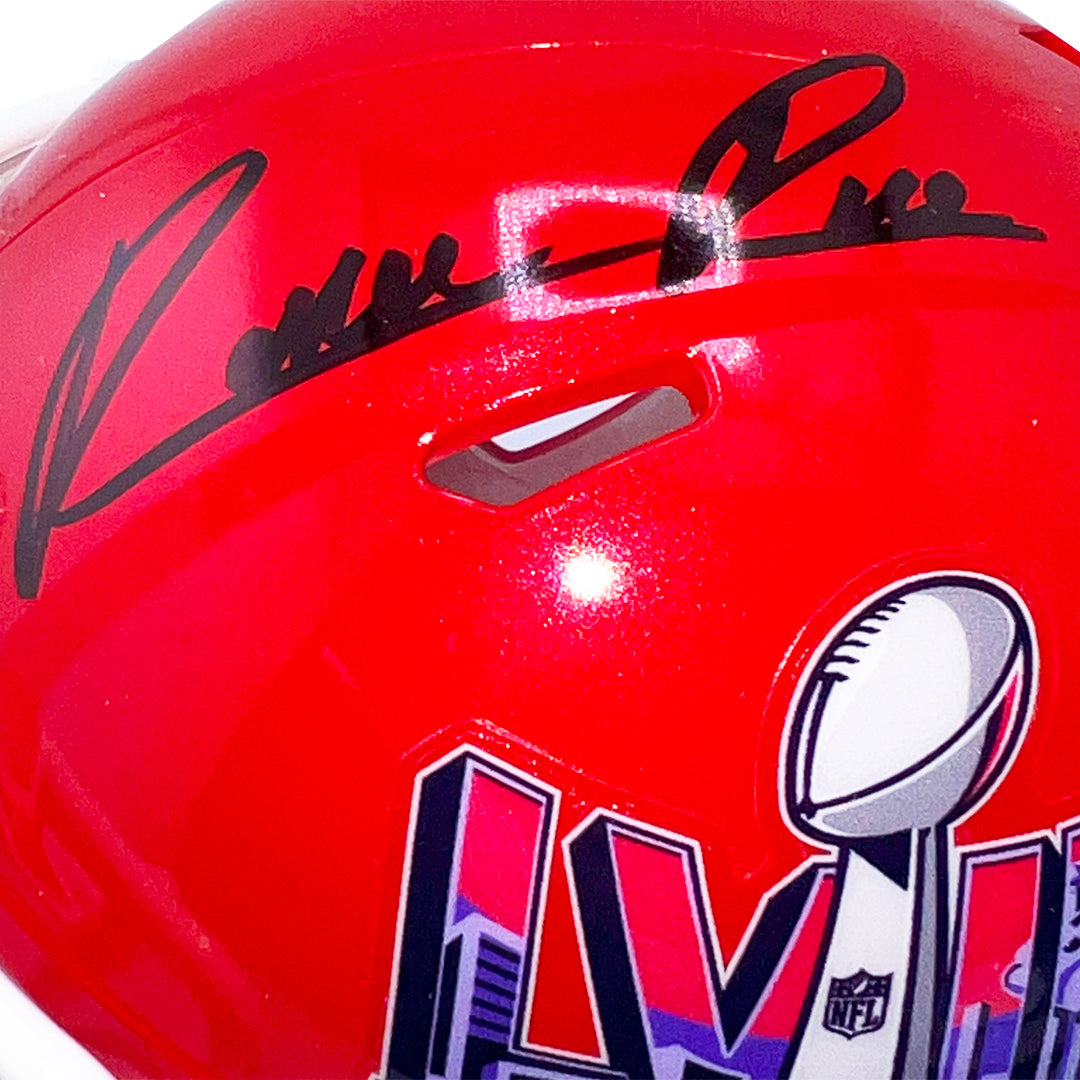 Rashee Rice Signed Super Bowl LVIII Speed Mini Football Helmet (JSA)