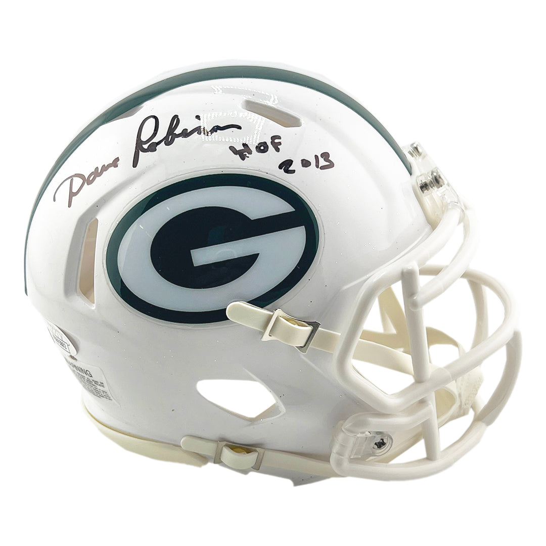Dave Robinson Signed HOF 2013 Inscription Green Bay Packers 2024 Speed Mini Football Helmet (JSA)