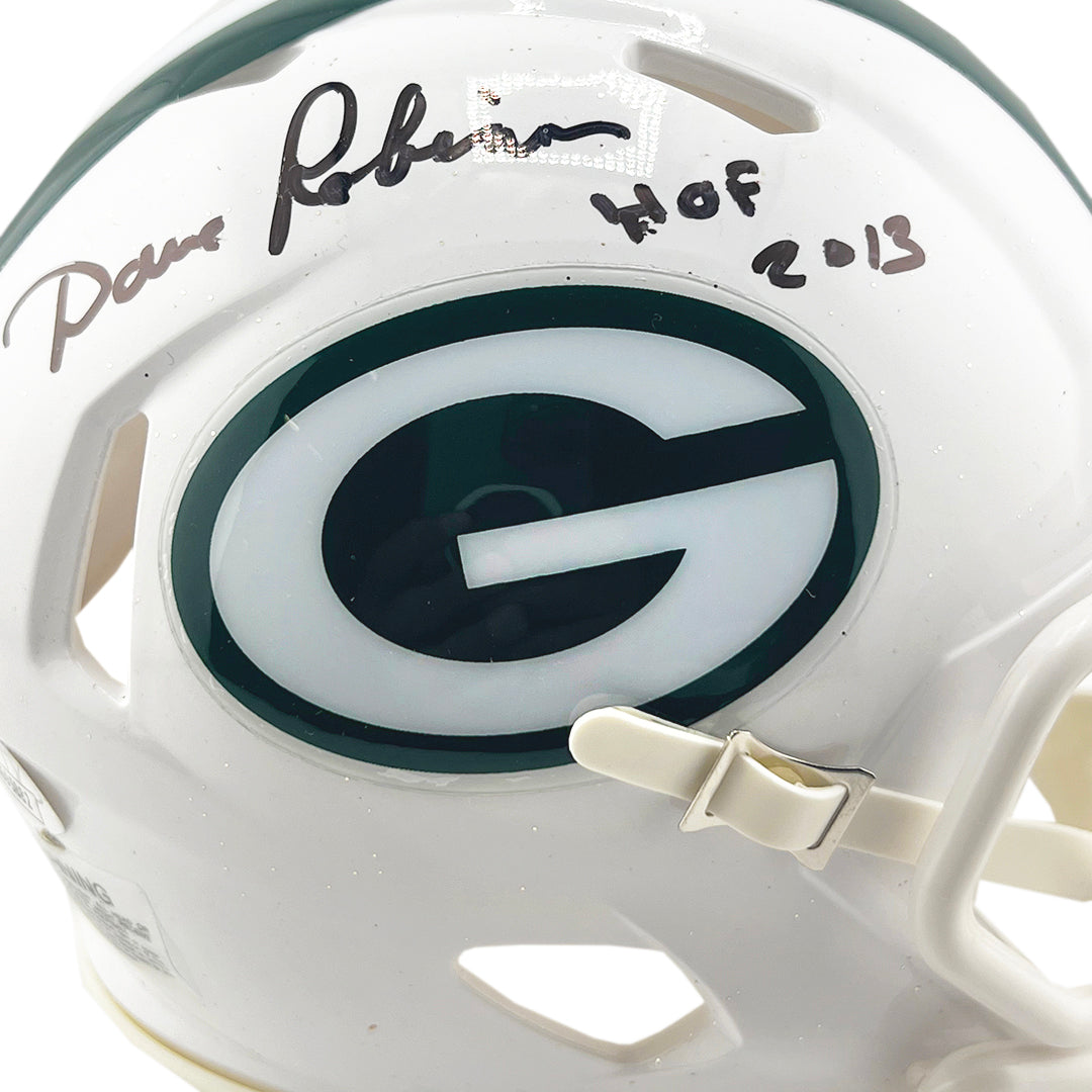 Dave Robinson Signed HOF 2013 Inscription Green Bay Packers 2024 Speed Mini Football Helmet (JSA)