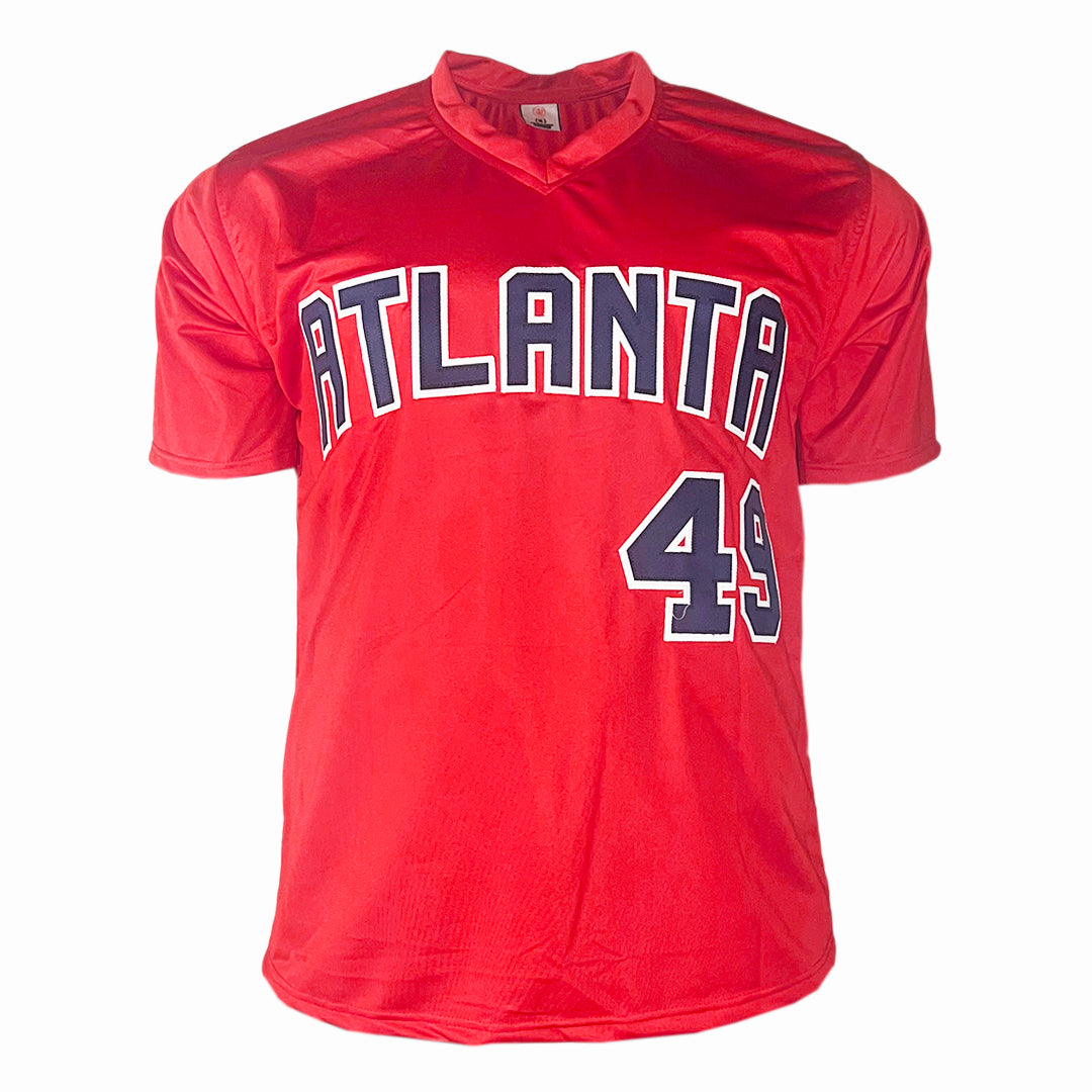 John Rocker Signed F*** NY Inscription Atlanta Red Baseball Jersey (Beckett)