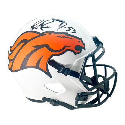 Bill Romanowski Signed Denver Broncos Lunar Full-Size Replica Football Helmet (Beckett)
