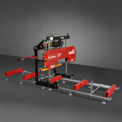 32" Portable Sawmill,  KOHLER CH440 429cc E-Start Gasoline Engine,  26.5" Board Width,  13' Track Length ,  SM-32