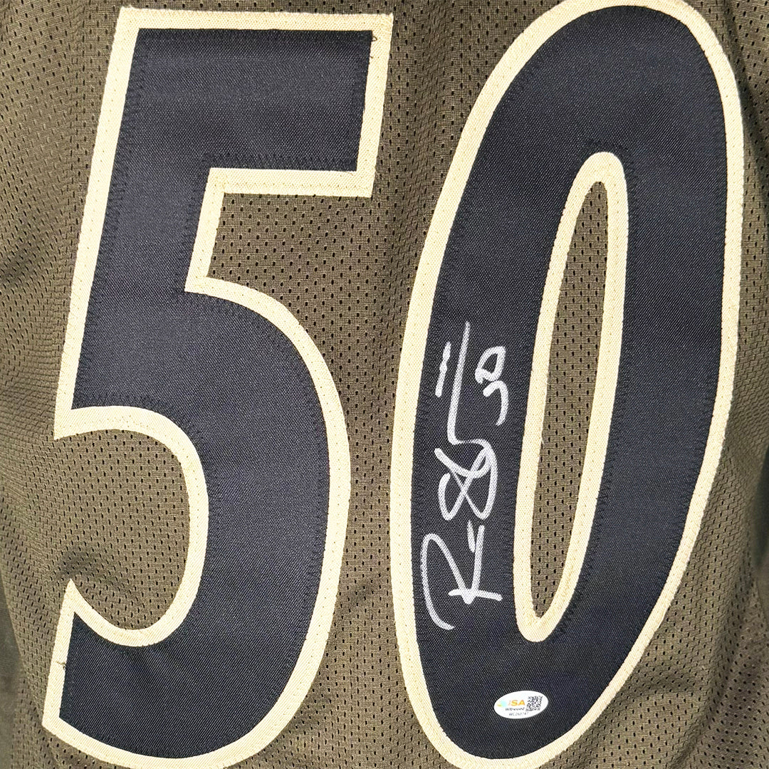 Ryan Shazier Signed Pittsburgh Salute to Service Football Jersey (JSA)