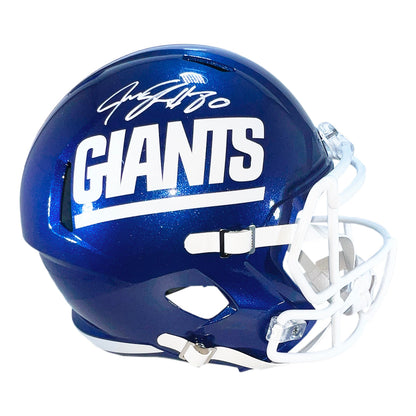 Jeremy Shockey Signed New York Giants Color Rush Speed Full-Size Replica Football Helmet (Beckett)
