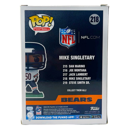 Mike Singletary Signed Chicago Bears Funko POP! #218 Vinyl Figure (Beckett)