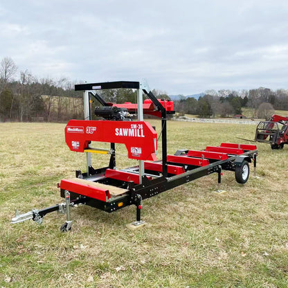 MechMaxx 36" MAX Portable Sawmill,  750cc 25HP ZONSEN V-Twin Engine,  36" Board Width,  20' Track Length,  ( 10 x Blades Included ) SM36MAX
