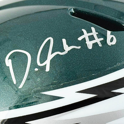 DeVonta Smith Signed Philadelphia Eagles Speed Full-Size Replica Football Helmet (Fanatics)