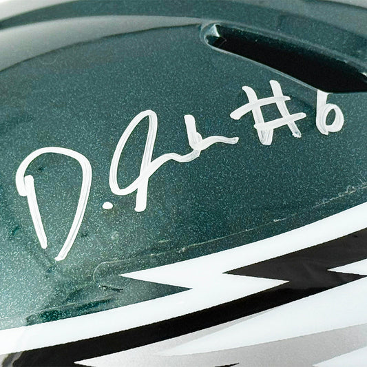 DeVonta Smith Signed Philadelphia Eagles Speed Full-Size Replica Football Helmet (Fanatics)