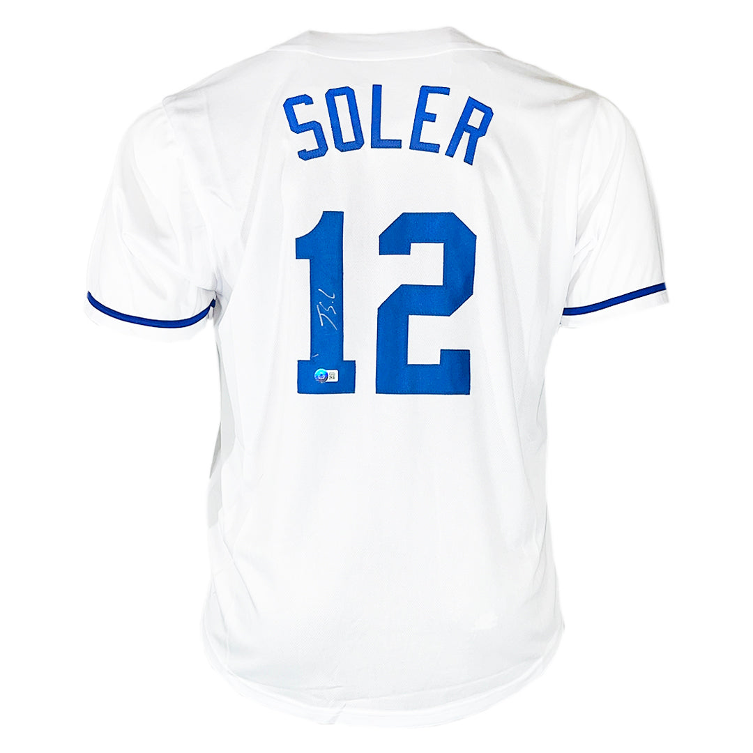 Jorge Soler Signed Kansas City White Baseball Jersey (Beckett)