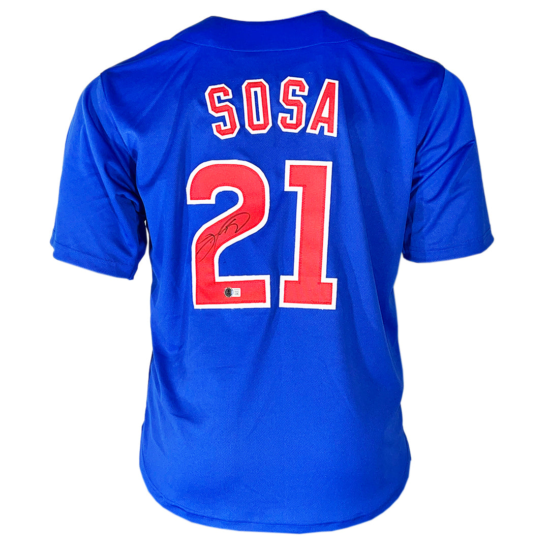 Sammy Sosa Signed Chicago Blue Signed on #2 Baseball Jersey (Beckett)