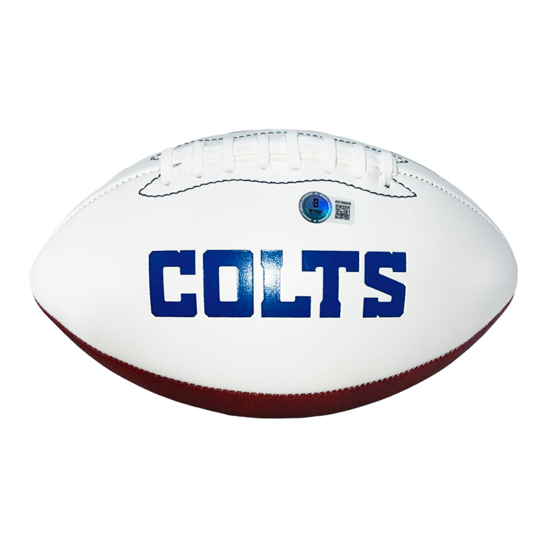 Brandon Stokley Signed Indianapolis Colts Official NFL Team Logo Football (Beckett)