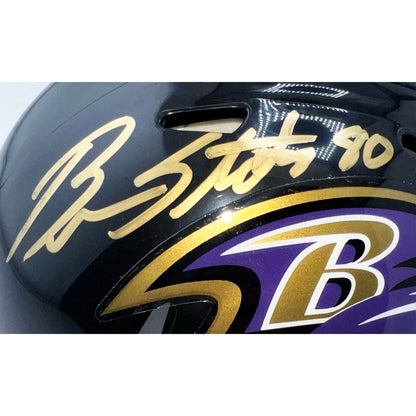 Brandon Stokley Signed Baltimore Ravens Speed Mini Football Helmet (Beckett)
