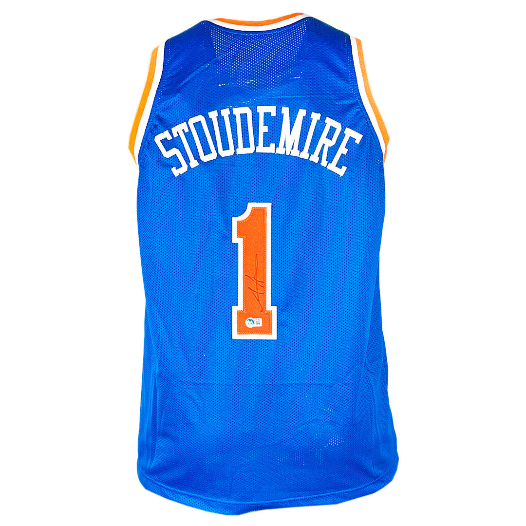 Amar'e Stoudemire Signed New York Blue Basketball Jersey (Beckett)