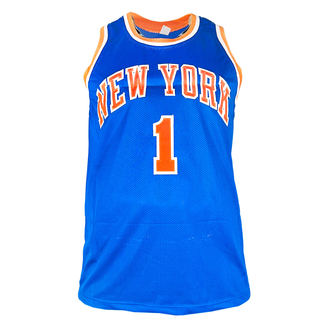 Amar'e Stoudemire Signed New York Blue Basketball Jersey (Beckett)