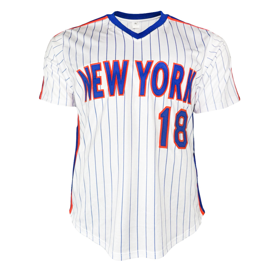 Darryl Strawberry Signed 83 ROY Inscription New York Pinstripe Baseball Jersey (MLB)