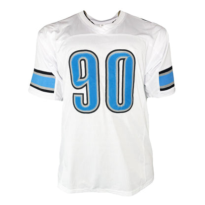 Ndamukong Suh Signed Detroit White Football Jersey (Beckett)