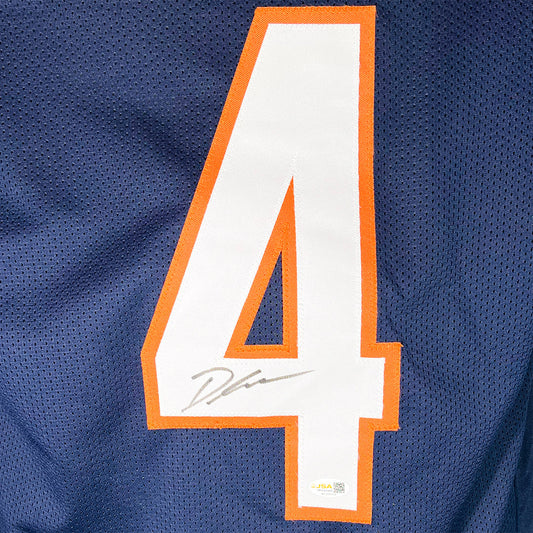 D'Andre Swift Signed Chicago Navy Game Style Football Jersey (JSA)