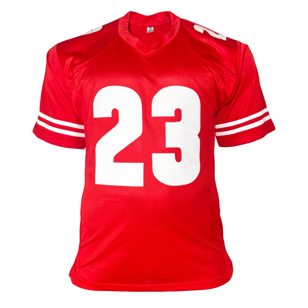 Jonathan Taylor Signed Wisconsin Red Football Jersey (JSA)