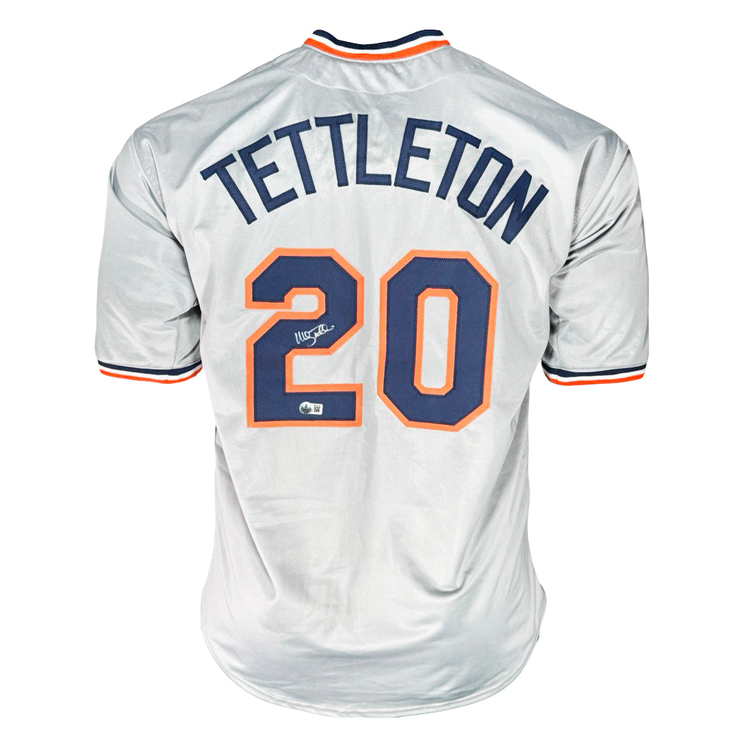 Mickey Tettleton Signed Detroit Grey Baseball Jersey (Beckett)