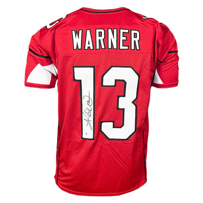 Kurt Warner Signed Arizona Red Football Jersey (JSA)