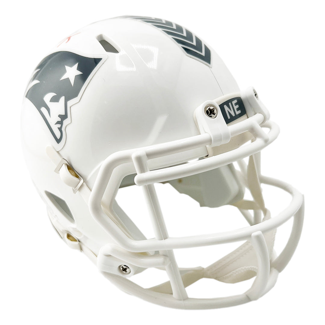 Vince Wilfork Signed New England Patriots Salute to Service 2024 Mini Football Helmet (Beckett)