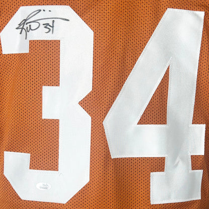 Ricky Williams Signed Signed on #3 Texas College Orange Football Jersey (JSA)