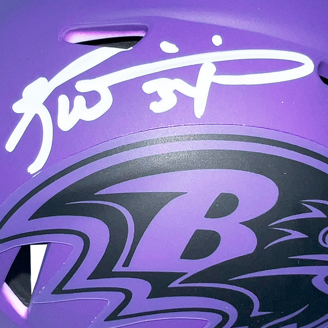 Ricky Williams Signed Baltimore Ravens Rave Mini Football Helmet (JSA)