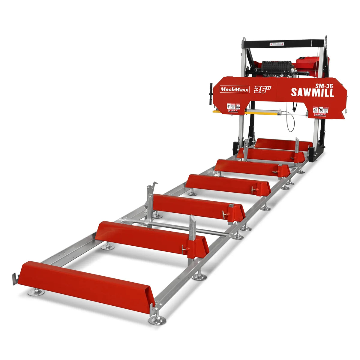 36" MAX Portable Sawmill,  25HP 750cc ZONSEN V-Twin Engine,  36" Board Width,  20' Track Length,  (10 x Blades Included),  SM-36MAX