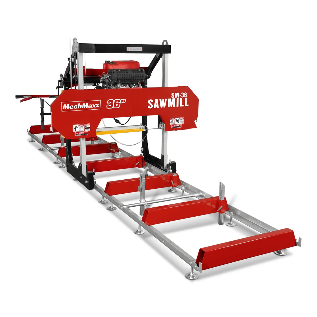 36" MAX Portable Sawmill,  25HP 750cc ZONSEN V-Twin Engine,  36" Board Width,  20' Track Length,  (10 x Blades Included),  SM-36MAX