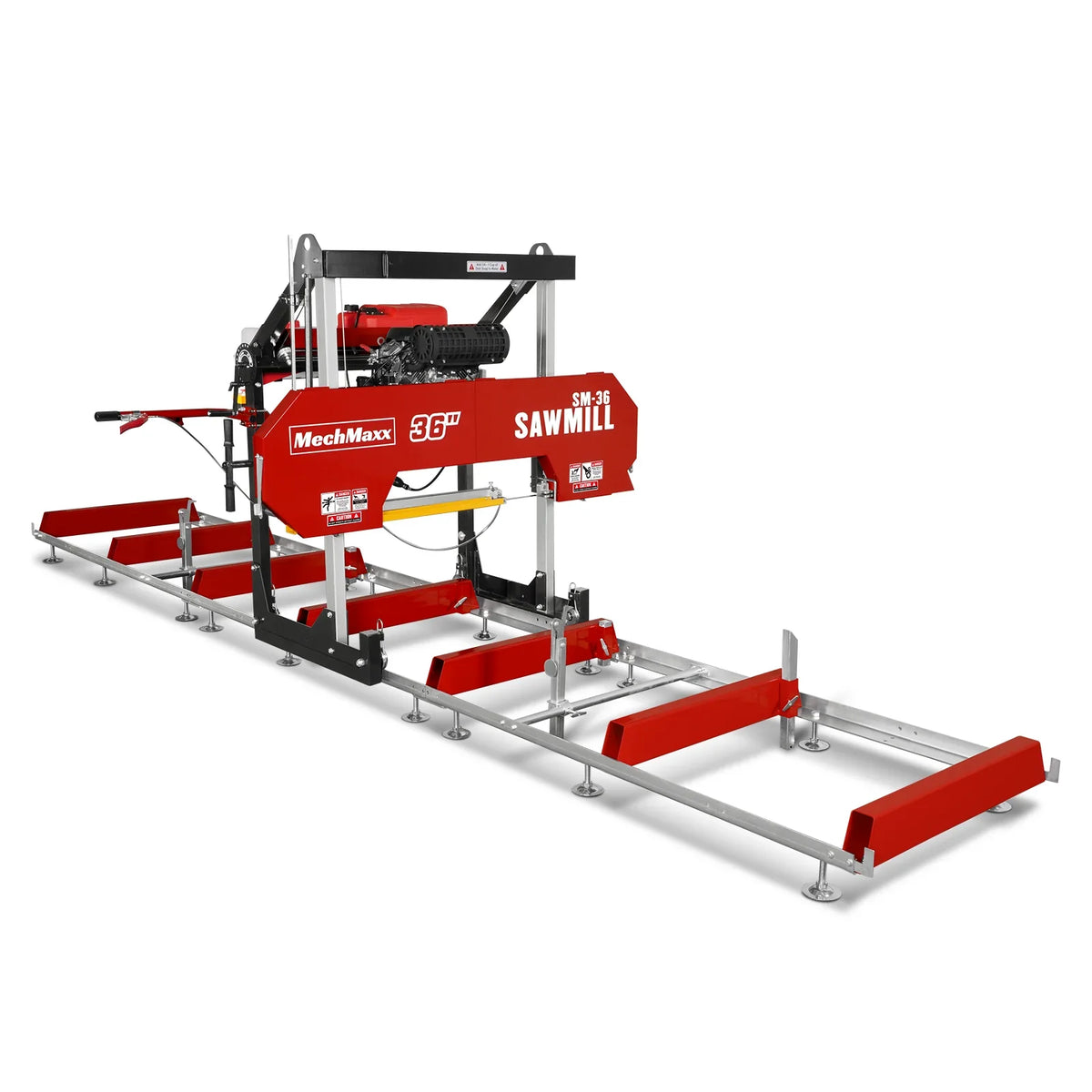 36" MAX Portable Sawmill,  25HP 750cc ZONSEN V-Twin Engine,  36" Board Width,  20' Track Length,  (10 x Blades Included),  SM-36MAX