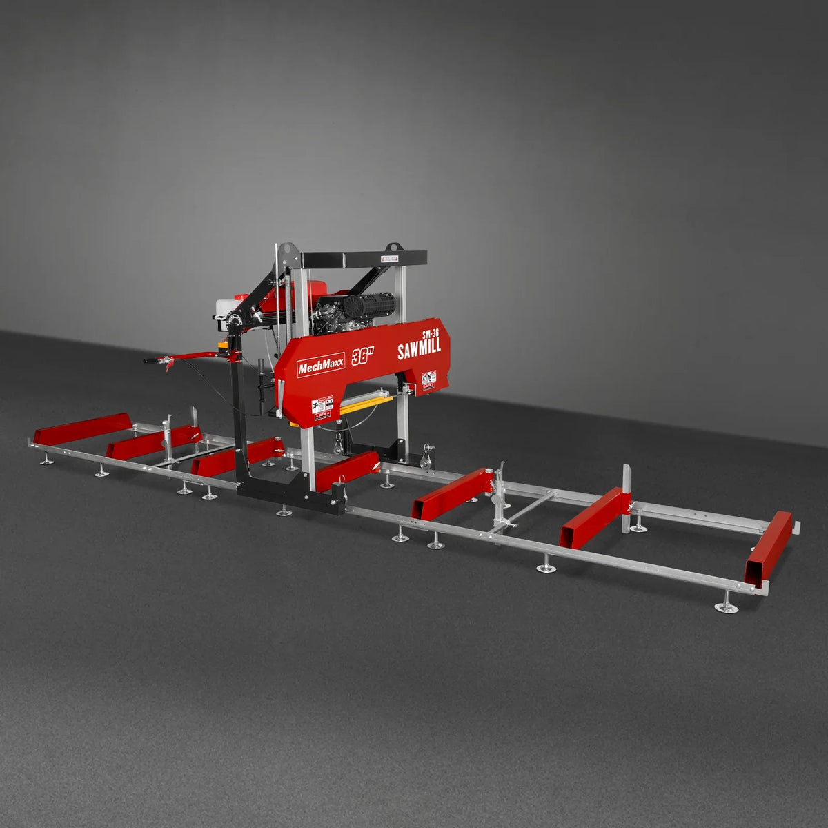 36" MAX Portable Sawmill,  25HP 750cc ZONSEN V-Twin Engine,  36" Board Width,  20' Track Length,  (10 x Blades Included),  SM-36MAX